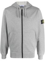 Stone Island hoodie en coton à motif Compass - Gris