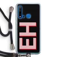 Monogram: Huawei P20 Lite (2019) Transparant Hoesje met koord