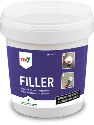 Tec7 Filler pot Alles-in-één vulmiddel en afwerkingsplamuur 750ml - 601075000
