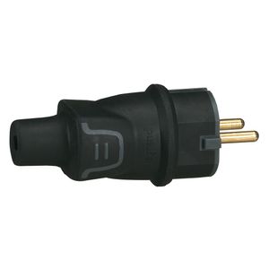 050342  - Protective contact (SCHUKO)Plug Black 050342