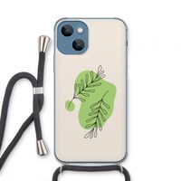 Beleaf in you: iPhone 13 mini Transparant Hoesje met koord