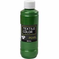 Creativ Company Textielkleur, parelmoer, brilliant groen, 250 ml/ 1 fles Creativ Company Textielkleur, parelmoer, brilliant groen, 250 ml/ 1 fles