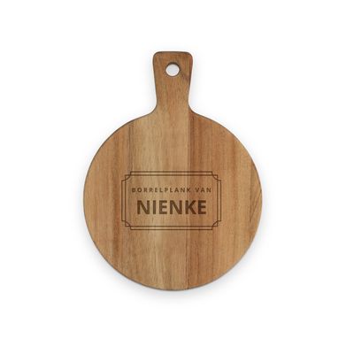 Borrelplank graveren - Teak - S