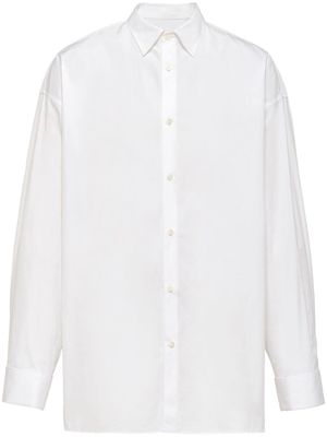 Prada t-shirt en coton à logo triangle - Blanc