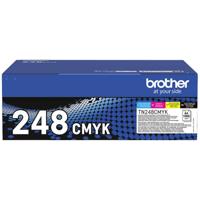 Brother Toner TN-248VAL Origineel Combipack Zwart, Cyaan, Magenta, Geel 1000 bladzijden TN248VAL