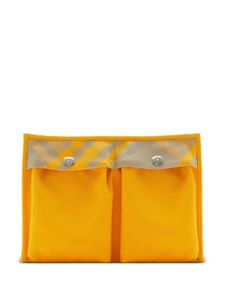 Burberry pochette en coton à design bicolore - Jaune