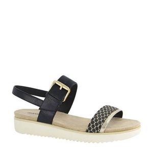Graceland sandalen zwart/goud