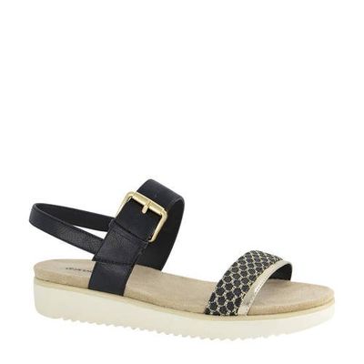 Graceland sandalen zwart/goud