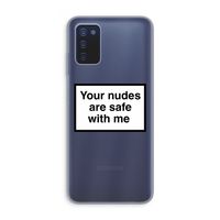 Safe with me: Samsung Galaxy A03s Transparant Hoesje