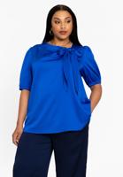 Yoek Tuniek A-lijn SATINI | Indigo | Maat 46/48