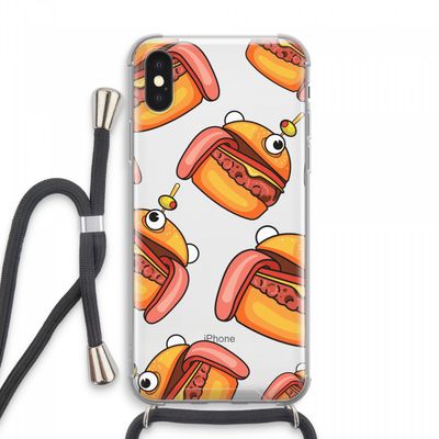 Hamburger: iPhone XS Max Transparant Hoesje met koord