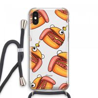 Hamburger: iPhone XS Max Transparant Hoesje met koord