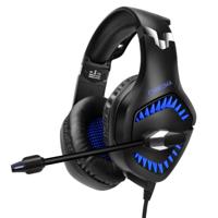 ONIKUMA K1 PRO Stereo Surround Gaming koptelefoon met microfoon & LED Lights(Black Blue)