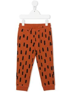 Stella McCartney Kids pantalon de jogging imprimé à lien de resserrage - Marron