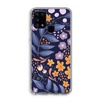 Flowers with blue leaves: Samsung Galaxy M31 Transparant Hoesje