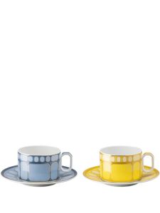 Swarovski x Rosenthal tasses à thé (lot de deux) - Jaune