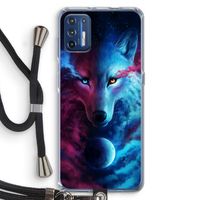 Where Light And Dark Meet: Motorola Moto G9 Plus Transparant Hoesje met koord