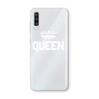 Queen zwart: Samsung Galaxy A70 Transparant Hoesje