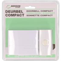 Benson Deurbel - draadloos - 16 melodie?n - 30 meter bereik - wit - compact