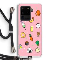 Happy bento friends: Samsung Galaxy S20 Ultra Transparant Hoesje met koord