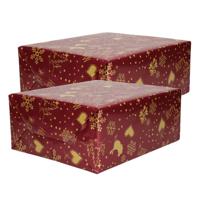 Luxe Kerst inpakpapier - cadeaupapier - bordeaux - Kerst Classics - 10x rollen - 250 x 70 cm Luxe Kerst inpakpapier - cadeaupapier - bordeaux - Kerst Classics - 10x rollen - 250 x 70 cm