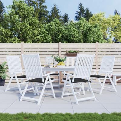 Tuinstoelkussens 6 st 50x50x3 cm oxford stof zwart
