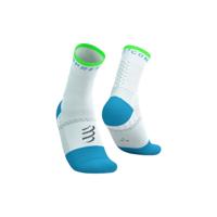 Compressport Pro Marathon V2 hardloopsokken wit/blauw