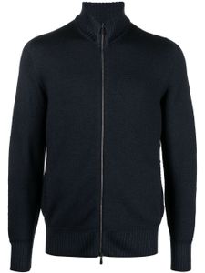 Drumohr cardigan en mérinos à fermeture zippée - Bleu
