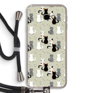 Katten: Samsung Galaxy J4 Plus Transparant Hoesje met koord
