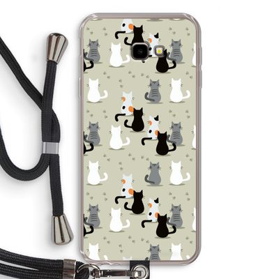 Katten: Samsung Galaxy J4 Plus Transparant Hoesje met koord