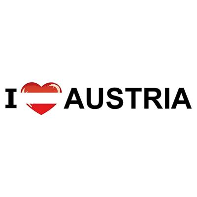 Sticker - I love Austria - 19 x 4 cm - oostenrijk - landenthema