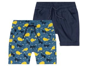 lupilu 2 jongensshorts  (86/92, Patroon/marineblauw/blauw)