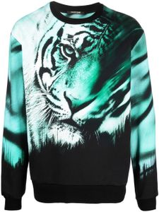 Roberto Cavalli sweat à imprimé tigre - Noir