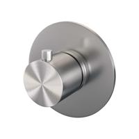 Brauer Brushed Edition inbouwthermostaat - met inbouwdeel - 1 gladde knop - PVD - geborsteld RVS 5-NG-018RR