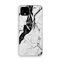 Witte marmer 2: Pixel 4 Transparant Hoesje