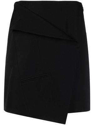 Alexander McQueen minijupe en laine à design asymétrique - Noir
