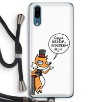 Geen Gezeik: Huawei P20 Transparant Hoesje met koord