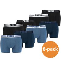 Puma Boxershorts Placed Logo  8-pack Denim/Zwart-XL - thumbnail