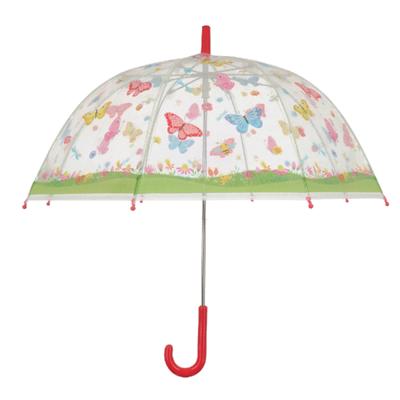 Paraplu voor kinderen - transparant - vlinder thema - Dia 70 cm - automatisch