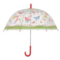 Paraplu voor kinderen - transparant - vlinder thema - Dia 70 cm - automatisch