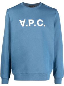 A.P.C. sweat à logo imprimé - Bleu