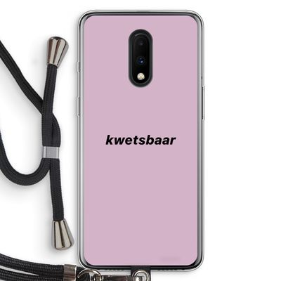 kwetsbaar: OnePlus 7 Transparant Hoesje met koord