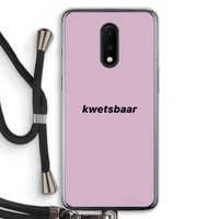 kwetsbaar: OnePlus 7 Transparant Hoesje met koord