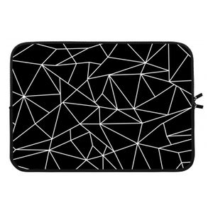 Geometrische lijnen wit: Laptop sleeve 13 inch