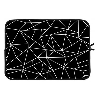 Geometrische lijnen wit: Laptop sleeve 13 inch