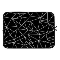 Geometrische lijnen wit: Laptop sleeve 13 inch Geometrische lijnen wit: Laptop sleeve 13 inch
