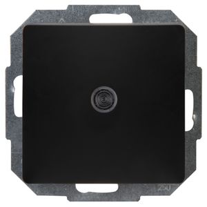 HK05 - bedieningswip enkel met lens, met bevestigingsplaat, mat-zwart