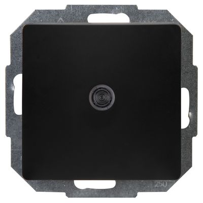 HK05 - bedieningswip enkel met lens, met bevestigingsplaat, mat-zwart
