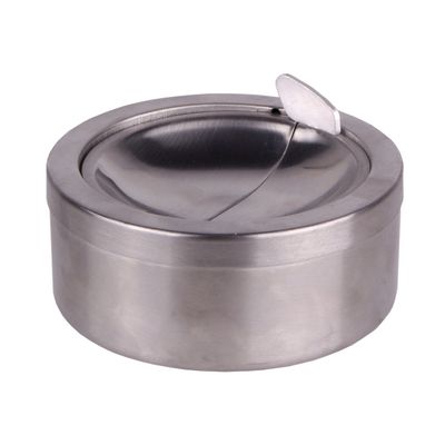 Zilveren klep/terras asbakken rond 11 cm RVS