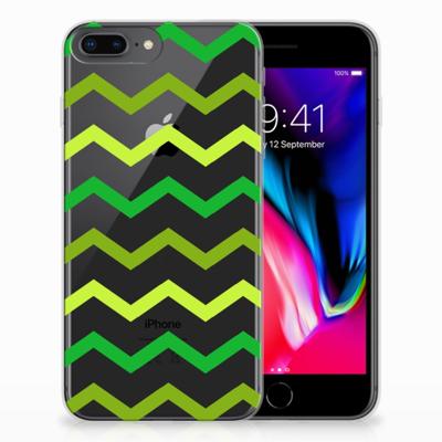 Apple iPhone 7 Plus | 8 Plus | TPU bumper | Zigzag Groen